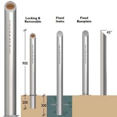 Securapost Regal Stainless Steel 150NB Removable Bollards