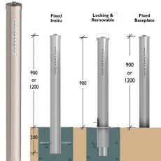 Securapost Stainless Steel 80NB Fixed Bollards